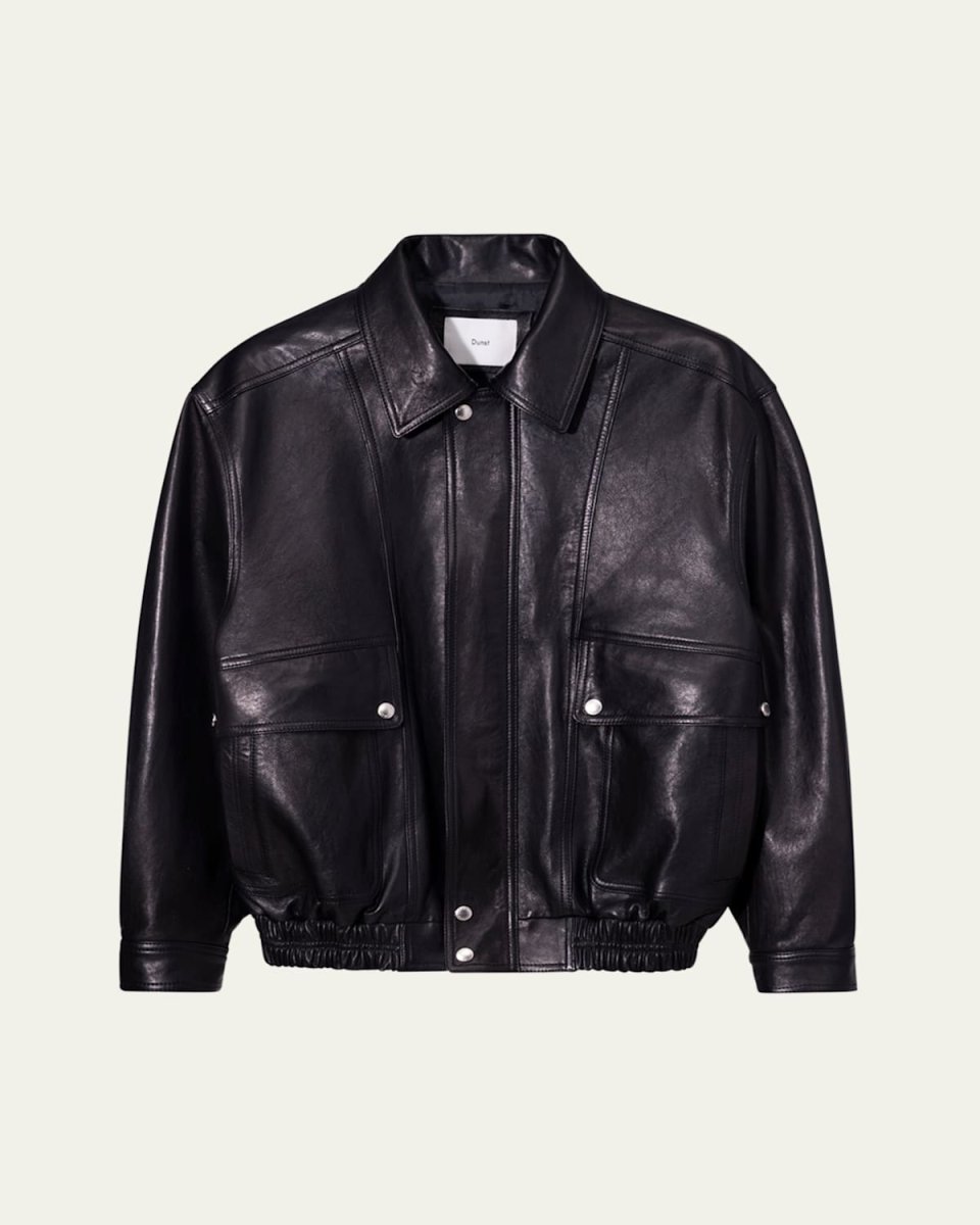 Unisex Oversized Vintage Leather Jacket